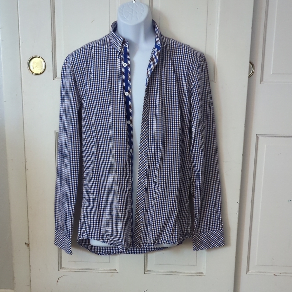 UG Purple Label -Blue/Brown/White Checkered Shirt